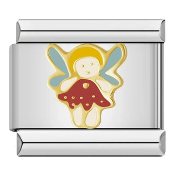 Red Fairy Italian Silver Charm
