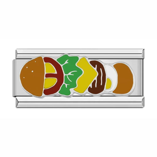 BBQ Italian Silver Charm