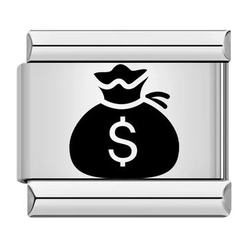 Moneybag Italian Silver Charm