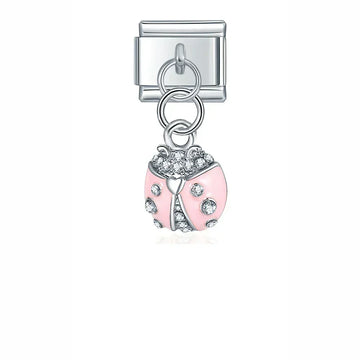Ladybug Italian Dangle Silver Charm