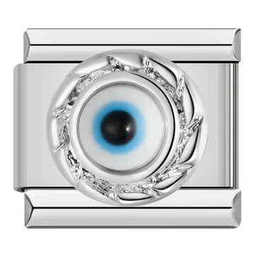 Greek Eye Italian Silver Charm
