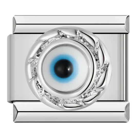 Greek Eye Italian Silver Charm
