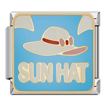 Sun Hat Italian Silver Charm
