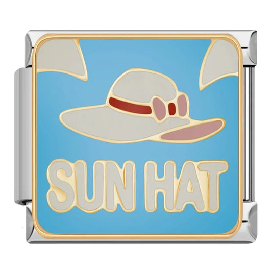 Sun Hat Italian Silver Charm
