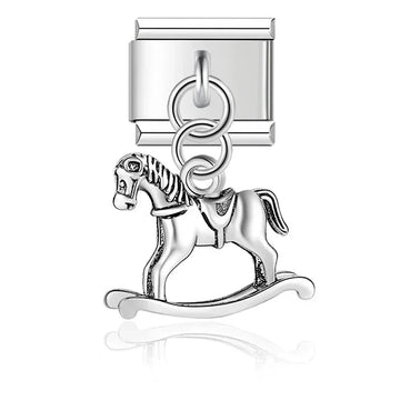 Horse Italian Dangle Silver Charm