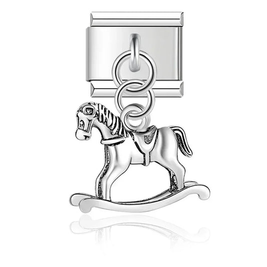 Horse Italian Dangle Silver Charm