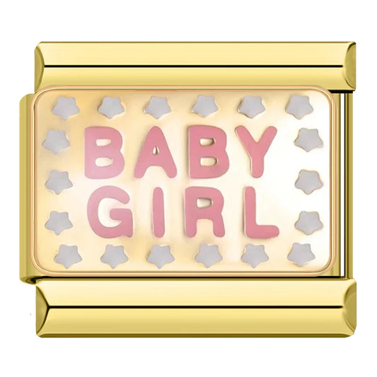 Baby Girl Italian Gold Charm