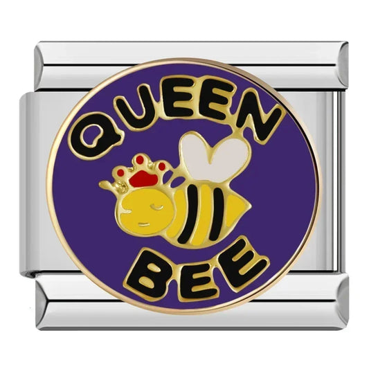 Queen Bee Italian Silver Charm