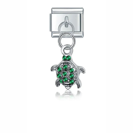 Turtle Pendant Italian Dangle Silver Charm