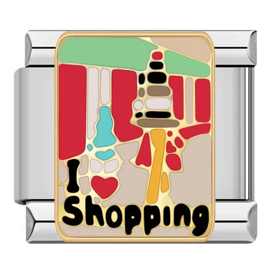 I Shopping Italian Silver Charm