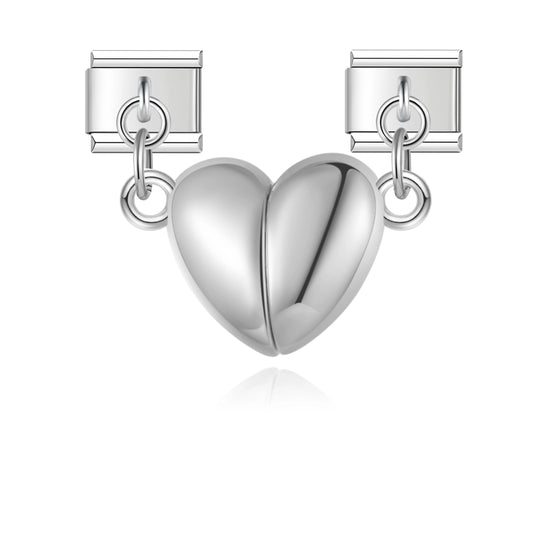 Heart Shape Magnetic Silver Charm