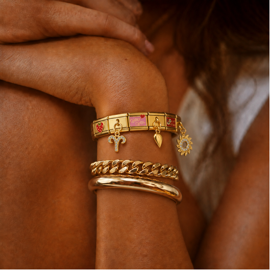 Aries Zodiac Gold Bracelet